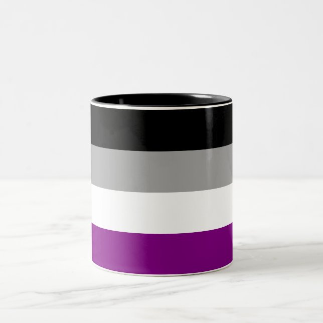 Ace-Flag (Asexualität) Zweifarbige Tasse (Mittel)
