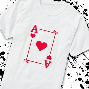 Ace Hearts Anzug spielen Karten modern T-Shirt
