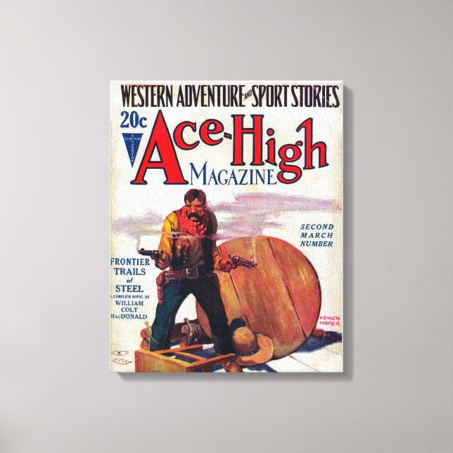 Ace High Magazine Cover 2 Leinwanddruck (Vorderseite)