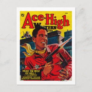 Ace High Magazine Cover 3 Postkarte