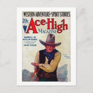 Ace High Magazine Cover Postkarte