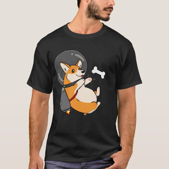 ace Jetpack Corgi T-Shirt (Vorderseite)