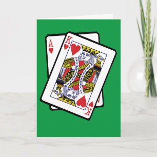 Ace & King of Hearts 21. Geburtstagskarte Karte
