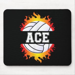 Ace Name Volleyball Player Boys Ball and Net Sport Mousepad