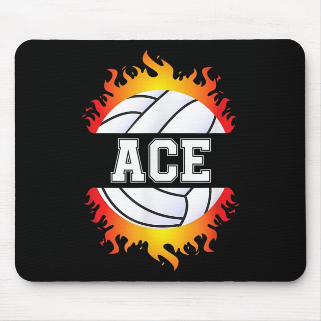 Ace Name Volleyball Player Boys Ball and Net Sport Mousepad (Vorne)