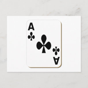 Ace of Clubs Playing Card Postkarte