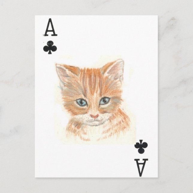 Ace of Clubs Postkarte (Vorderseite)