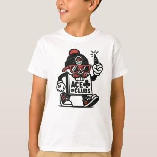 Ace of Clubs Street Mascot — Poker Grind Crew T-Shirt