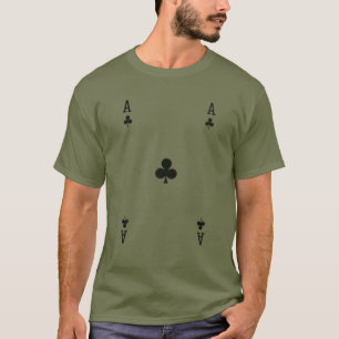 Ace of Clubs Witziges Halloween-Kostüm Poker P T-Shirt