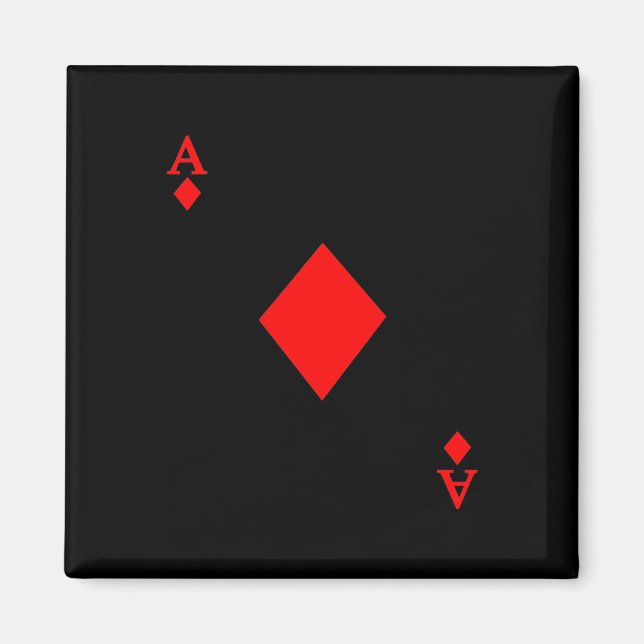 Ace of Diamond Deck of Cards Halloween-Kostüm Magnet (Vorne)
