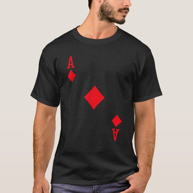 Ace of Diamonds Costume  Halloween Deck of Cards  T-Shirt (Vorderseite)