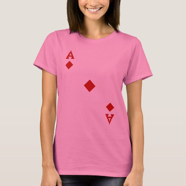 Ace of Diamonds pixated Diamonds T-Shirt (Vorderseite)