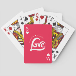 Ace of Hearts Initials Valentinstag Spielkarten