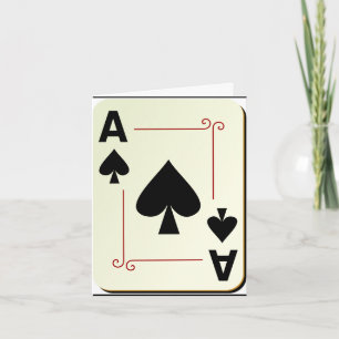 Ace of spade note card karte