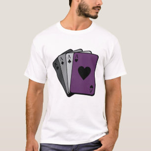 Ace of Spades asexual Flag spielen Karten LGBT Ges T-Shirt