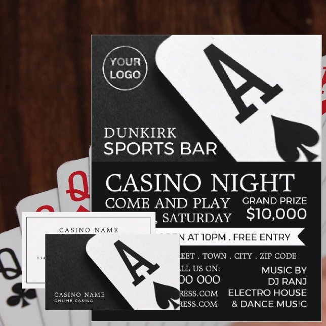 Ace of Spades, Casino Night, Gaming Industry Flyer (Von Creator hochgeladen)