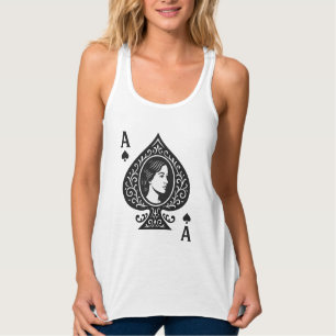 Ace of Spades - Lady Cameo Filigree Emblem Tank Top