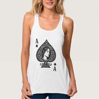 Ace of Spades - Lady Cameo Filigree Emblem Tank Top