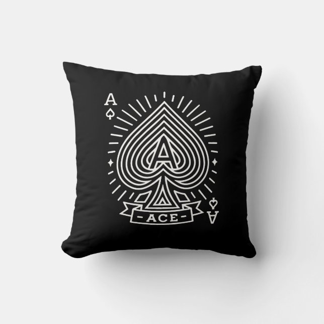Ace of Spades - Monoline Sonnenbrust Emblem Kissen (Vorderseite)
