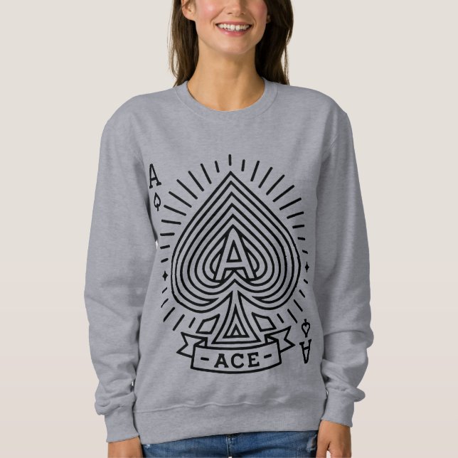Ace of Spades - Monoline Sonnenbrust Emblem Sweatshirt (Vorderseite)