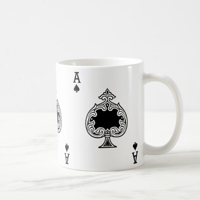 Ace of Spades Play Card Kaffeetasse (Rechts)