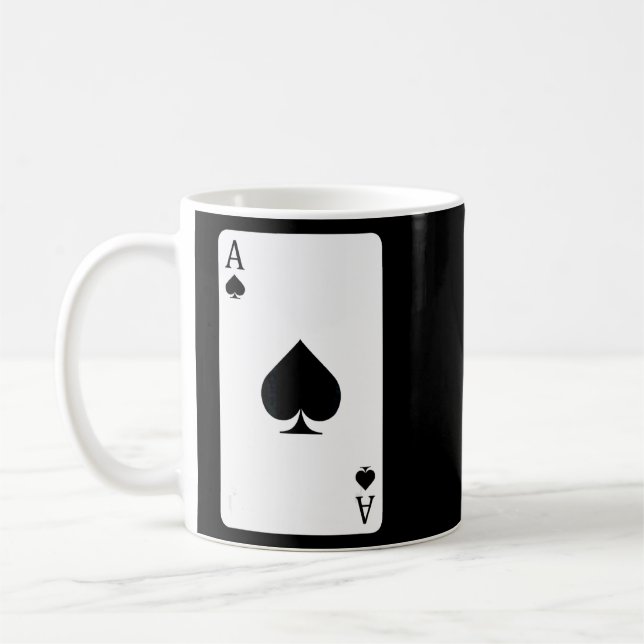 Ace of Spades Playing Card Ace Card Kaffeetasse (Links)