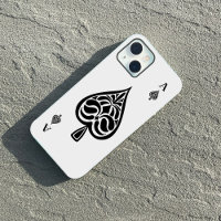 Ace Pipe Black and White Playing Card