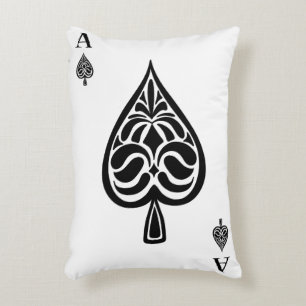 Ace Pipe Black and White Playing Card Dekokissen