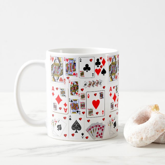 Ace Playing Cards Tasse (Mit Donut)