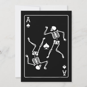 Ace Poker Card Kartenspielen Skelett Feiertagskarte