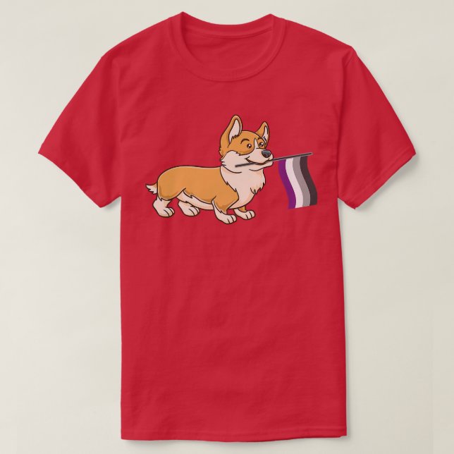Ace Pride Corgi für Aseuals  T-Shirt (Design vorne)