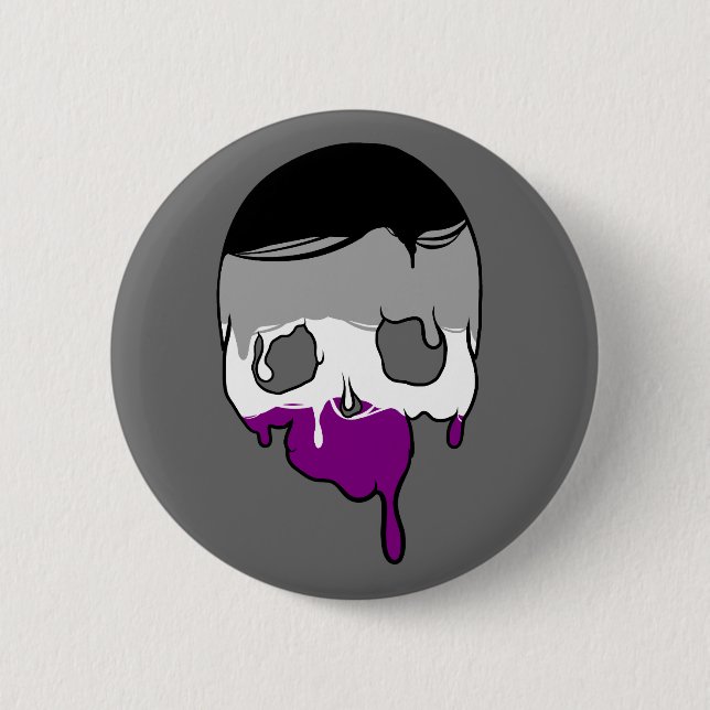 Ace Pride Driving Skull Button (Vorderseite)