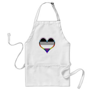 Ace Pride Heart Erwachsene Schürze