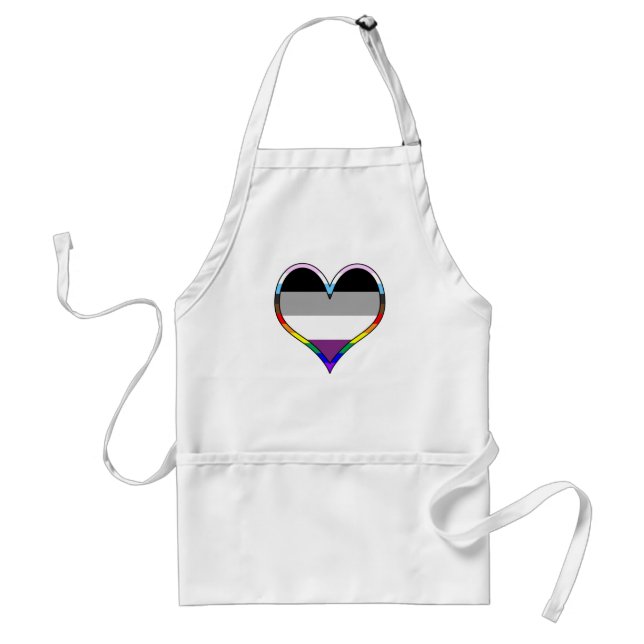 Ace Pride Heart Erwachsene Schürze (Vorne)