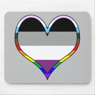 Ace Pride Heart Mouse Pad Mousepad