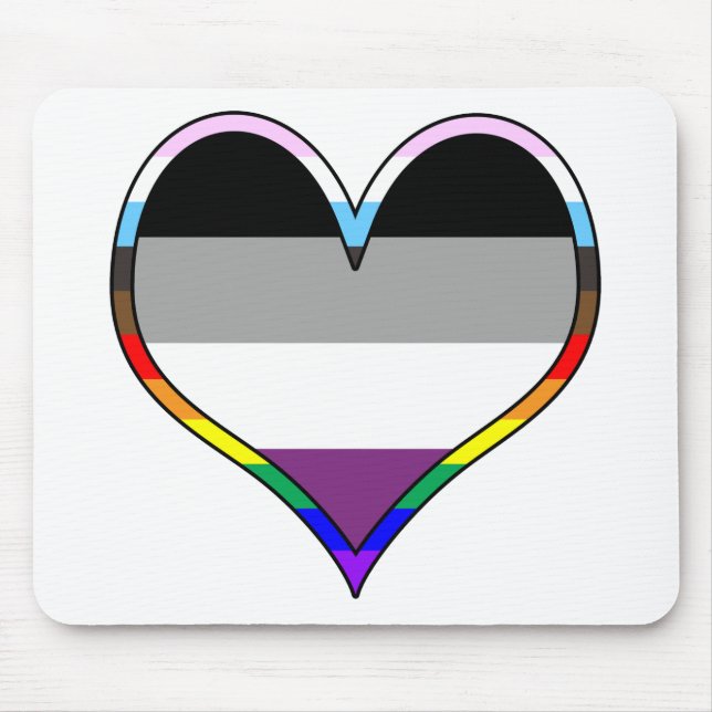 Ace Pride Heart Mousepad (Vorne)