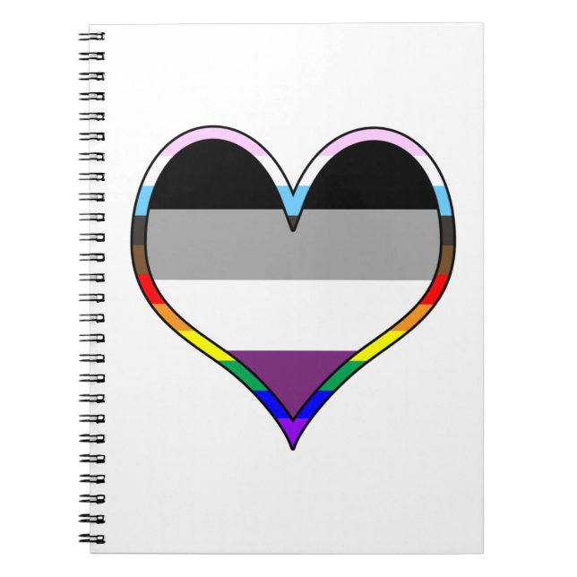 Ace Pride Heart Notebook Notizblock (Vorderseite)