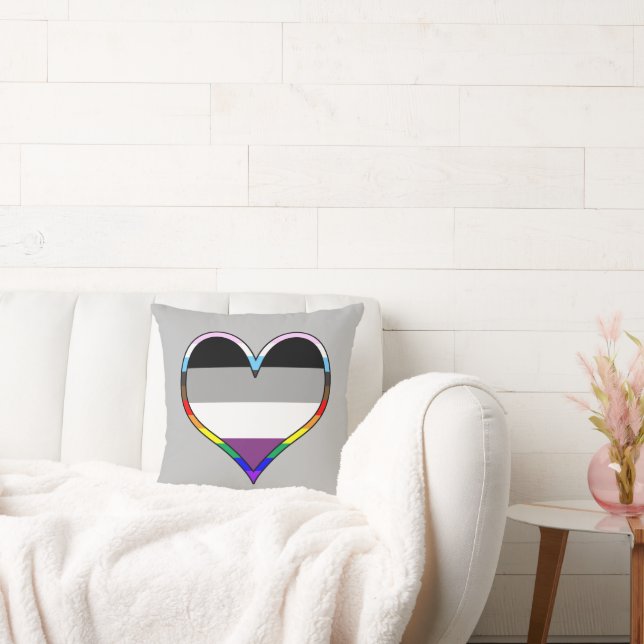 Ace Pride Heart Throw Kissen (Liege)