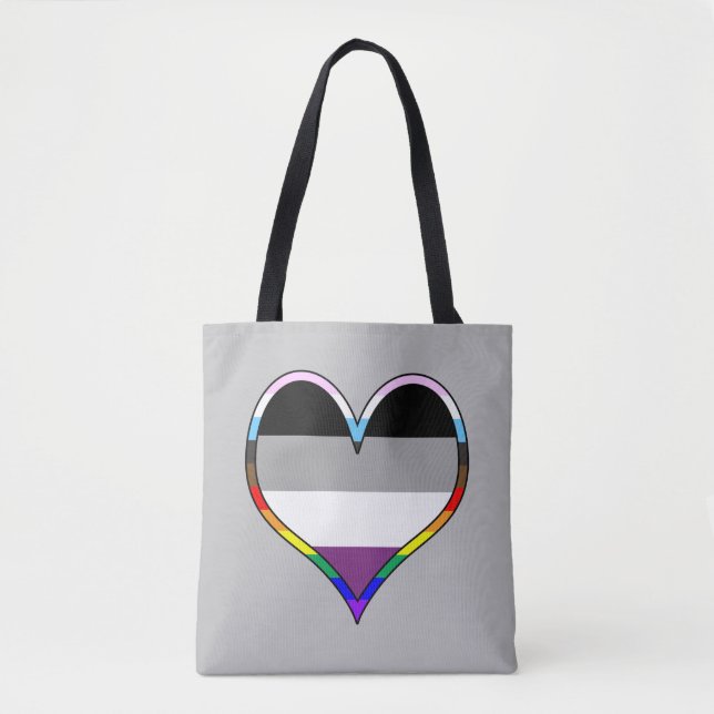 Ace Pride Heart Tote Bag (Vorderseite)