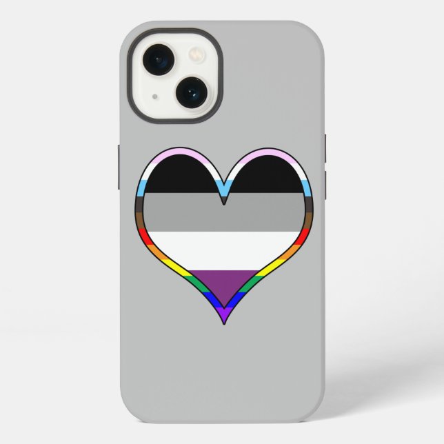 Ace Pride Herz Case-Mate iPhone Hülle (Rückseite)