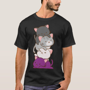 Ace Pride Kawaii Cats LGBTQ Asexual Classic T-Shir T-Shirt