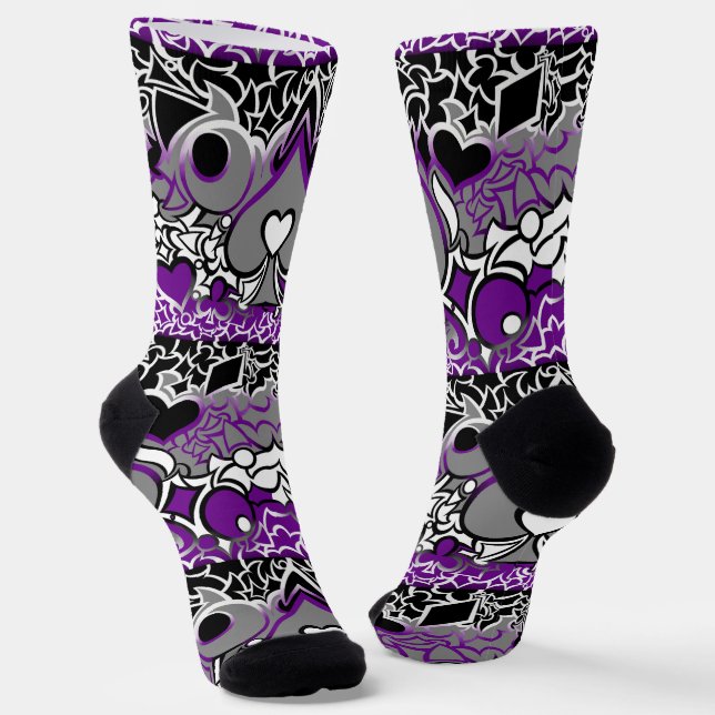Ace Pride Squiggle Socken (Gewinkelt)