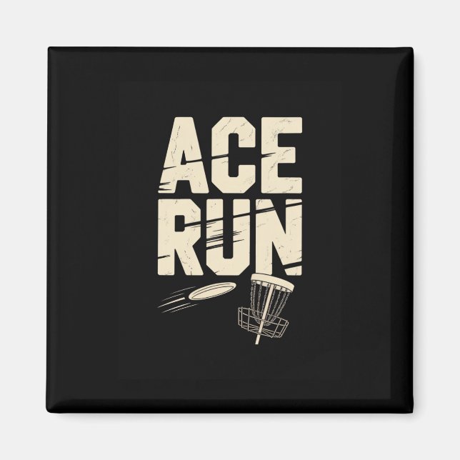 Ace Run Disc Golf Frisbee Sket Ketten Retro  Magnet (Vorne)