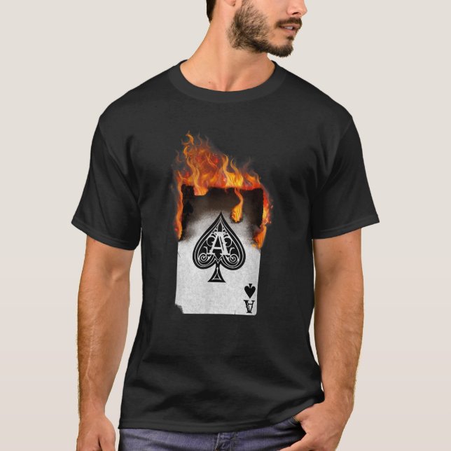 Ace Spade Shirt Funny Poker T Shirt (Vorderseite)