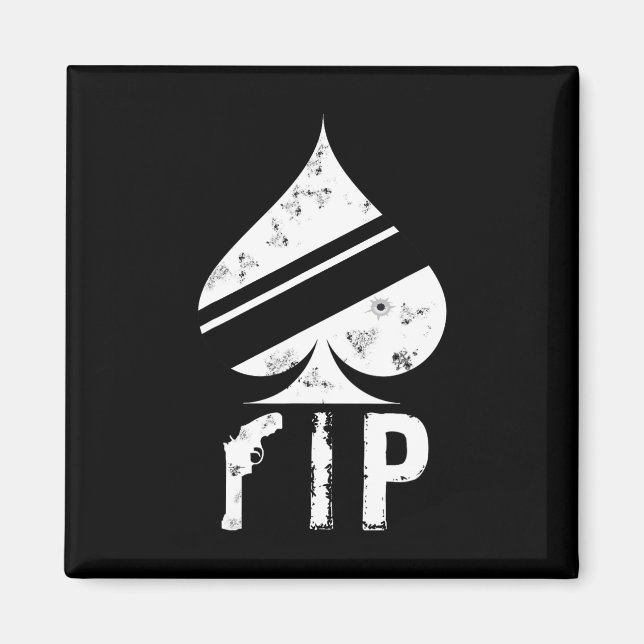 Ace Spades Funny Video Game Player Magnet (Vorne)