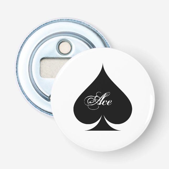 Ace spades Magnetbierflaschenöffner Flaschenöffner (Vorderseite)