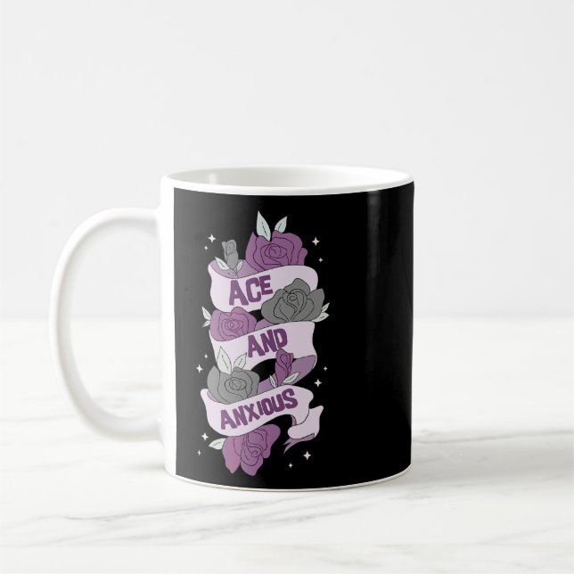 Ace und ängstliche Asexualität Ace Pride Lgbtq Kaffeetasse (Links)