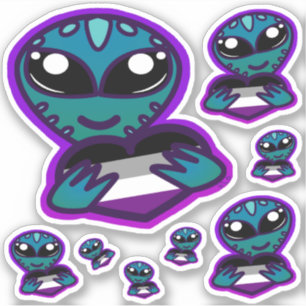 Ace und Stolz Alien Stickers Aufkleber