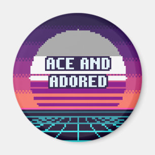 Ace und verehrt Stolz Pixel Magnet