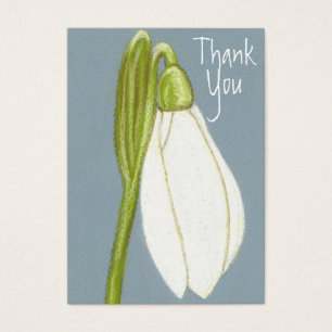 Aceo Art Card ~ Snowdrop Danke Karte